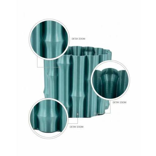 Modern Parlak Yeşil Vazo Dekoratif Şık Tasarım Salon Ofis Kullanım