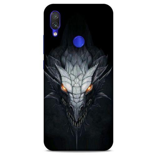 Xiaomi Redmi Note 7 Pro Kılıf Dragons (13) Silikon Kap Gri Ejderha