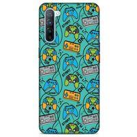 Retro (4) Desen Koruma Kılıfı Renkli Oppo Reno 3 Kılıf