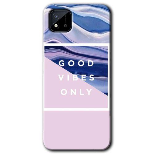 Realme C11 Kılıf HD Desen Baskılı Arka Kapak + Temperli Cam - Good Vibes