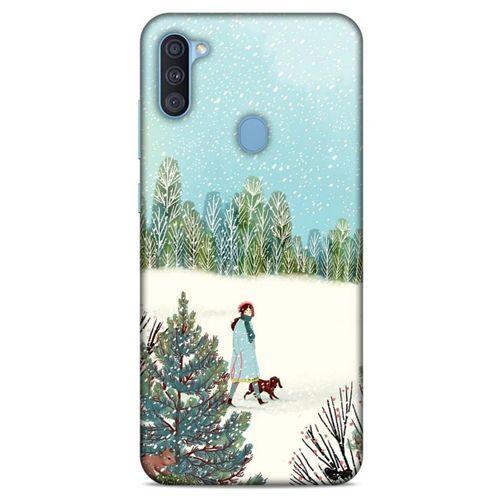 Samsung Galaxy A11 Kılıf Snowix (44) Tough Armor Kılıf Beyaz Açık Mavi