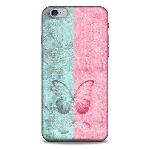 Apple Iphone 6 Plus Kılıf Kelebek Etkisi (30) Silicone Case Turkuaz Pembe