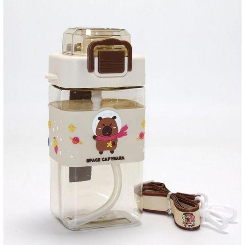 Kapibara  capybara  Desenli Pipetli Çocuk Matarası Alk4651