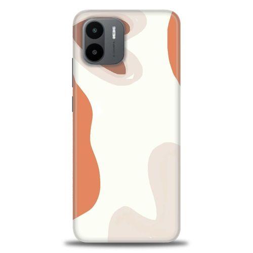 Xiaomi Redmi A1 Kılıf HD Baskılı Kılıf - Kahve Kalp + Tam Ekran Koruyucu