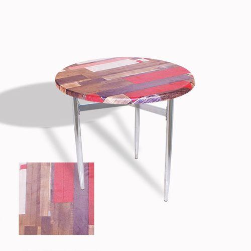 Dockers Venedik Masa Yuvarlak Çap 80 kromnikel (Werzalit, Wermodin veya Allzalit Tabla) - Redwood