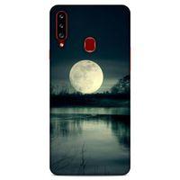 Lopard Samsung Galaxy A20s Uyumlu Kılıf Gece'S (36) Glitter Kılıf Ay Göl