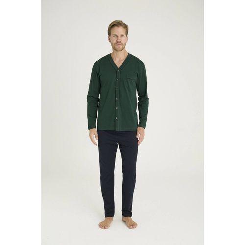 9134 Erkek V Yaka Boydan Düğmeli Pijama Takımı