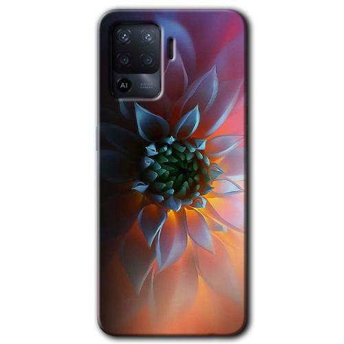 Potkal Hediye Fabrikası Oppo Reno 5 Lite Kılıf HD Desen Baskılı Arka Kapak - Çiçek Motif