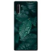 Samsung Galaxy Note 10 Kılıf HD Desen Baskılı Arka Kapak + Temperli Cam - Yağmurlu Yaprak