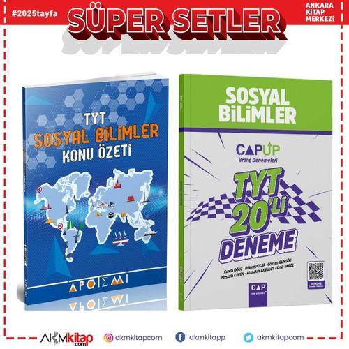 Apotemi TYT Sosyal Konu Özetli ve Çap Sosyal Deneme Seti 2 Kitap