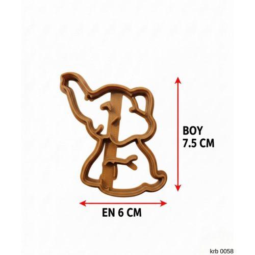 Yavru Fil Figürlü Kurabiye Kalıbı ve Hamur Kesici – Şeker Hamuru ve Oyun Hamuru İçin Tek Parça Kalıp