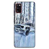 Lopard Samsung Galaxy A41 Uyumlu Kılıf PickUpX (46) Core Armor Kılıf Gümüş