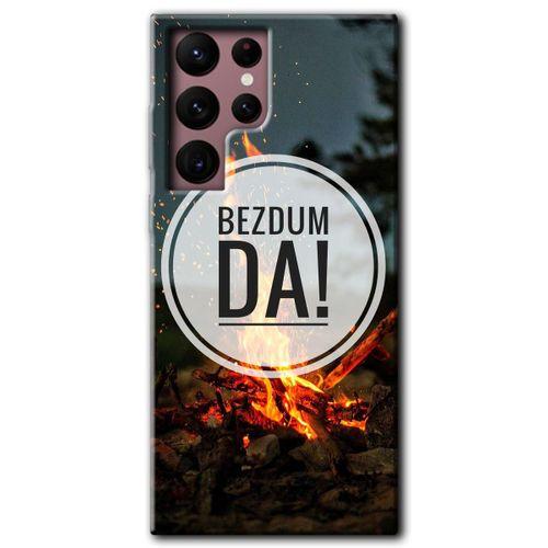 Galaxy S22 Ultra Kılıf HD Desen Baskılı Arka Kapak - Bezdum Da + Kırılmaz Cam