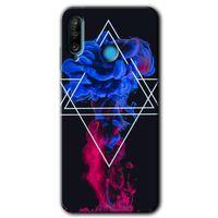 MRCİLETİSİM Huawei P30 Lite Kılıf HD Desen Baskılı Arka Kapak + Temperli Cam - Mekanik Duman 1