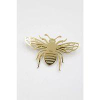 Çelik Arı Broş - Altın