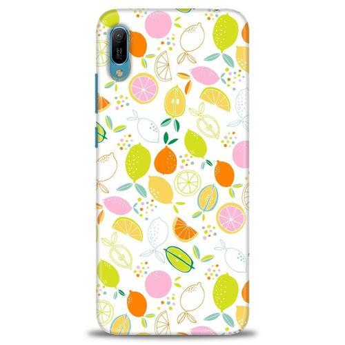 Huawei Y6 2019 Kılıf HD Baskılı Kılıf - Renkli Limonlar + Tam Ekran Koruyucu