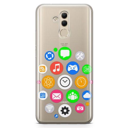 Huawei Mate 20 Lite Kılıf Akıllı Saat Arka Kapak Koruma Desenli Full Koruyucu