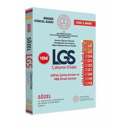 2026(Mart dahil)MEB Örnek Sorular LGS Sözel Çalışma Kitap 8 Sınıf Tarih-Din-İng RENKLİ Baskı A4 Ebat