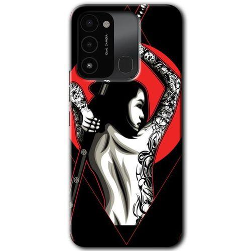 Tecno Spark 8C Kılıf HD Desen Baskılı Arka Kapak - Samurai Girl