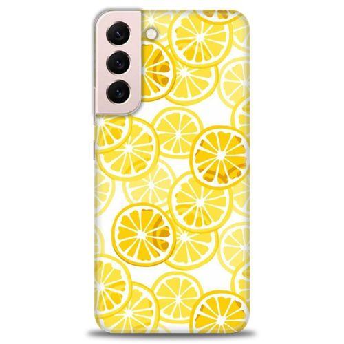 Samsung Galaxy S22 Plus Kılıf HD Baskılı Kılıf - Sarı + Tam Ekran Koruyucu