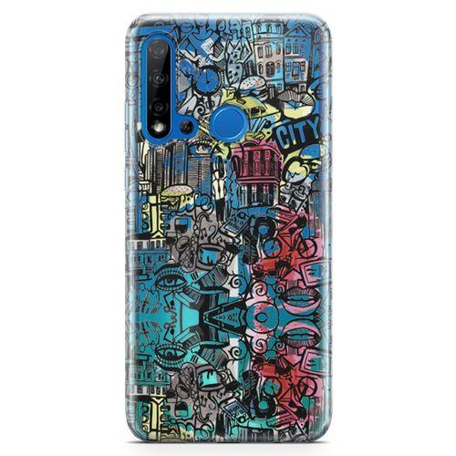 Huawei P20 Lite 2019 Kılıf Çılgın Şehir Arka Kapak Koruma Desenli Full Koruyucu