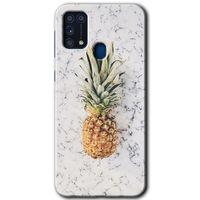 Galaxy M31 Kılıf HD Desen Baskılı Arka Kapak - Ananas