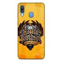 Samsung Galaxy A40 Uyumlu Kılıf Motorsiklet (37) Silicone Cover Harley Davidson