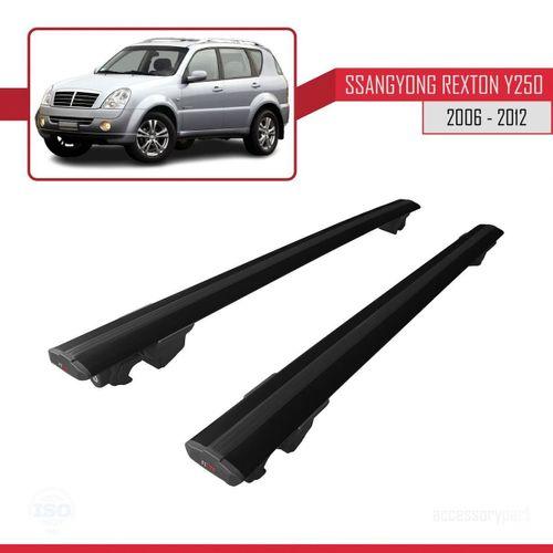 Ssangyong Rexton 2006-2012 Arası ile uyumlu HOOK Model Anahtar Kilitli Ara Atkı Tavan Barı SİYAH