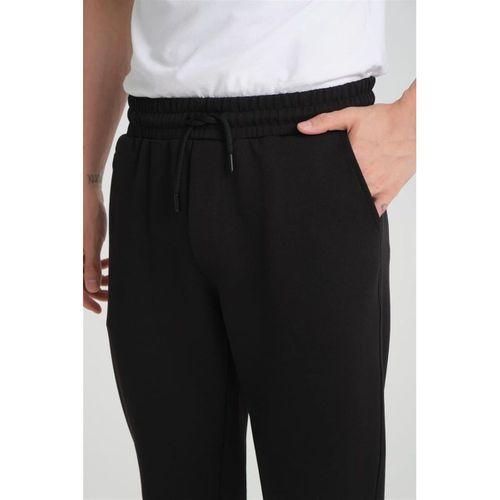 Premium Oxford Örme Regular Fit  Duble Paça Erkek Pantolon- Siyah
