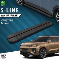 S-Dizayn Ssangyong Actyon S-Line Siyah Yan Basamak 183 Cm 2024 Üzeri A+ Kalite