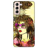 Lopard Samsung Galaxy S21 Plus Uyumlu Kılıf Sürreal Yüzler ♀ (18) Telefon Kılıfları Desenli