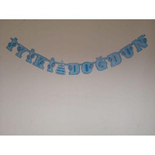 İYİKİ DOĞDUN BANNER MAVİ PUANLI