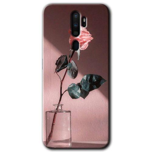 Oppo A5 2020 HD Baskılı Kılıf + 9D Tam Ekran Koruyucu - Retro Gül