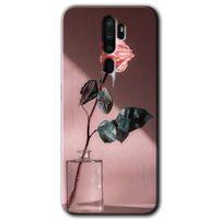 Oppo A5 2020 HD Baskılı Kılıf + 9D Tam Ekran Koruyucu - Retro Gül