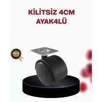 4 Cm Döner Ayak Kilitsiz 4 Adet Mobilya Ve Sehpa Ayağı
