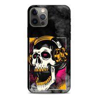 Lopard Apple iPhone 12 Pro Uyumlu Kılıf Tattoo's (10) Full Koruma Kılıfı Turuncu