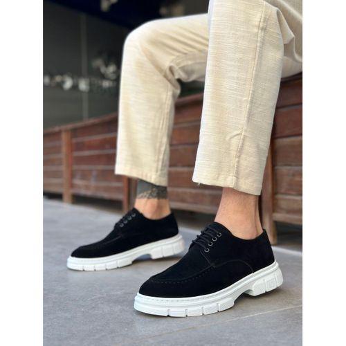 BA0237 Bağcıklı Klasik Yüksek Taban Siyah Süet Casual Erkek Ayakkabı