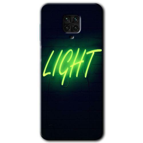 BeRa Aksesuar Xiaomi Redmi Note 9s Kılıf Baskılı Kapak - Neon İnscription +Tam Kaplayan Mat Seramik