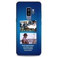 Samsung Galaxy S9 Plus Kılıf Atatürk (6) Silikon Kılıf Koyu Mavi