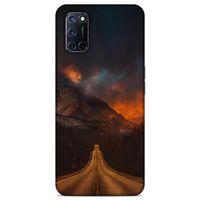 Lopard Oppo A92 Uyumlu Kılıf Gece'S (47) Crystal Flex Kılıf Kızıl Yol