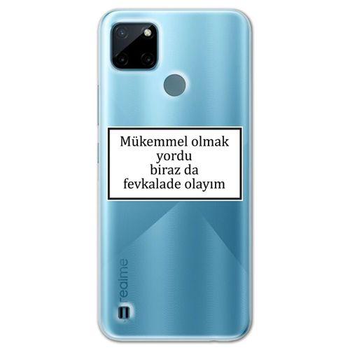 Realme C21 Kılıf HD Yazı Baskılı Silikon Arka Kapak - Yazı 12