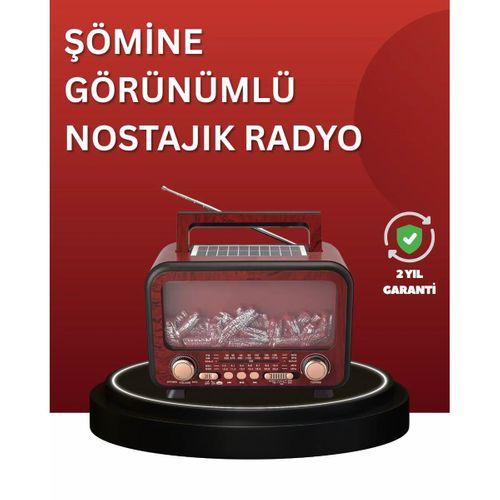 Solar Panelli Alev Işıklı Bluetooth Hoparlör – Çoklu Giriş, Uzun Pil Ömrü