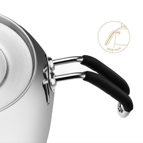 Nehir Modern Mini Çelik Çaydanlık Takımı