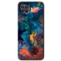 OPPO Oppo Reno 4 Lite Kılıf HD Baskılı Desen + Hayalet Cam Yandan Görünmez