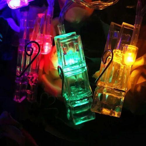 Greyder Gd972 Şerit Pilli Aydınlatma 2 Metre 10 Adet Rgb Mandal Led