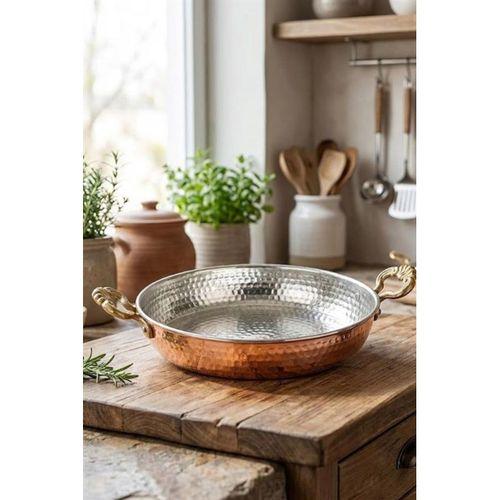 Turna Bakır Acemli Tava 1 No 14 Cm Makine Dövme Kırmızı Turna7557-1