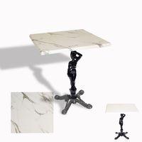 Dockers Çipa 1003 Döküm Ayak Kare Masa 60X60 cm - (Werzalit, Wermodin ve Allzalit Tabla) - Afyon Mermer