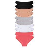 10 Adet Süper Eko Set Likralı Kadın Slip Külot Siyah Ten Gri Beyaz Fuşya