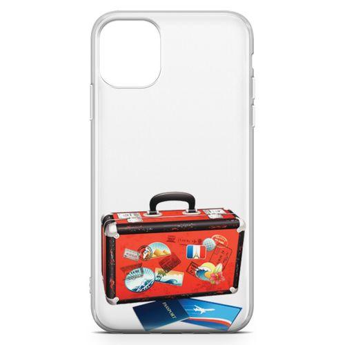 Apple iPhone 11 Pro Kılıf Turistik Valiz Arka Kapak Koruma Desenli Full Koruyucu