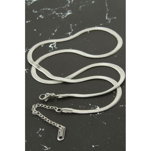 İnce İtalyan Zincir Çelik Kolye 55 cm